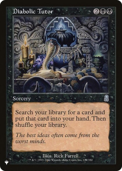 Diabolic Tutor, The List Reprints 129/350