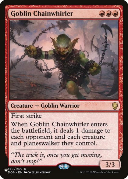 Goblin Chainwhirler, The List Reprints 129/269
