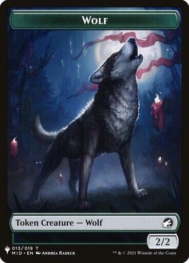 Wolf // Ashaya, the Awoken World Double-Sided Token, The List Reprints 13 // 7