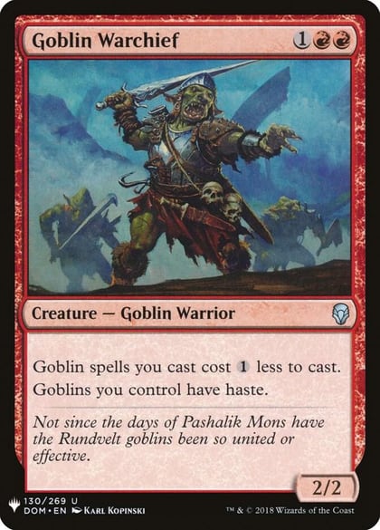 Goblin Warchief (DOM), The List Reprints 130/269