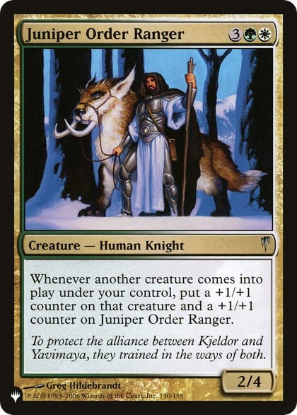 Juniper Order Ranger, The List Reprints 130/155