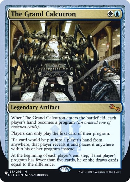 The Grand Calcutron, The List Reprints 131/216
