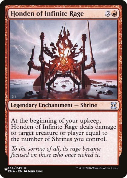 Honden of Infinite Rage, The List Reprints 134/249