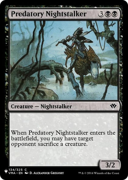Predatory Nightstalker, The List Reprints 134/325