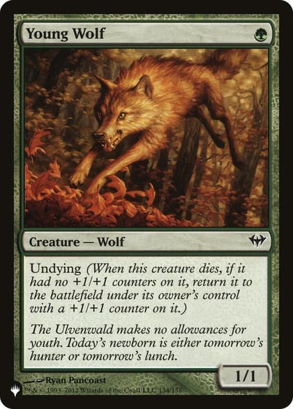 Young Wolf, The List Reprints 134/158