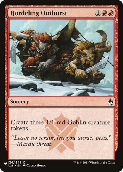 Hordeling Outburst, The List Reprints 134/249
