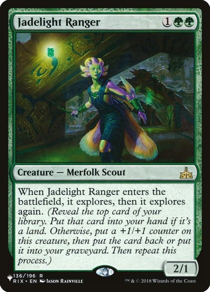 Jadelight Ranger, The List Reprints 136/196
