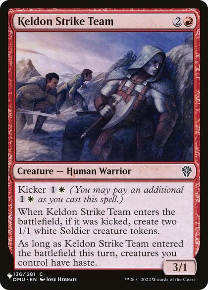 Keldon Strike Team, The List Reprints 136/281