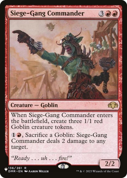Siege-Gang Commander, The List Reprints 136