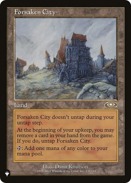 Forsaken City, The List Reprints 139/143