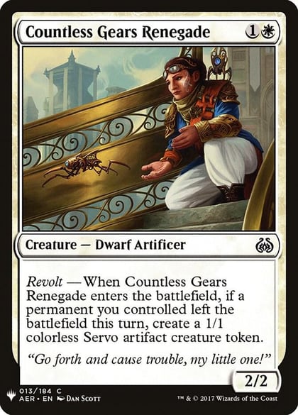Countless Gears Renegade, The List Reprints 13