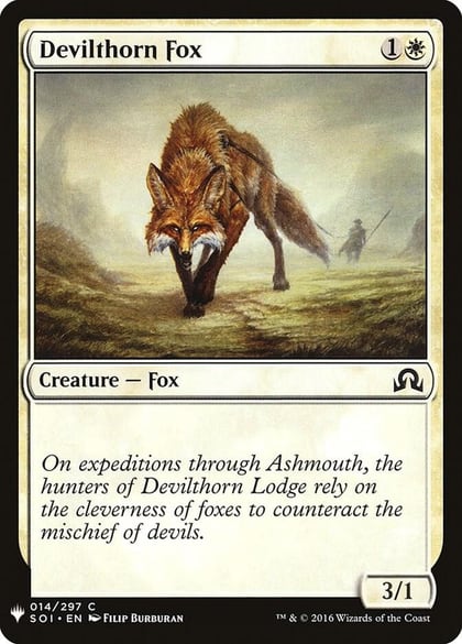 Devilthorn Fox, The List Reprints 14