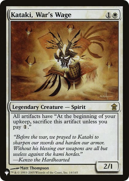 Kataki, War's Wage, The List Reprints 14/165