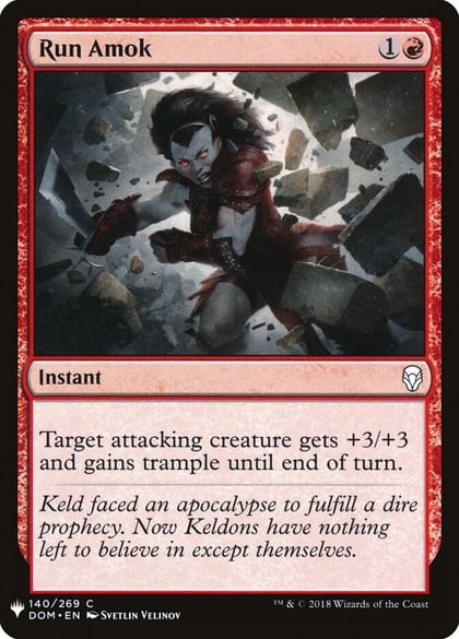 Run Amok, The List Reprints 140