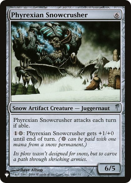 Phyrexian Snowcrusher, The List Reprints 140/155