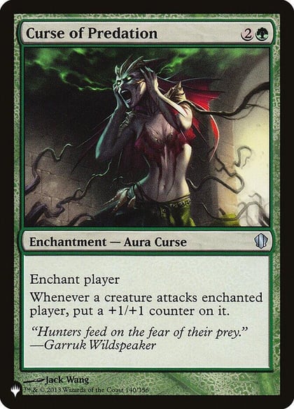 Curse of Predation, The List Reprints 140/356