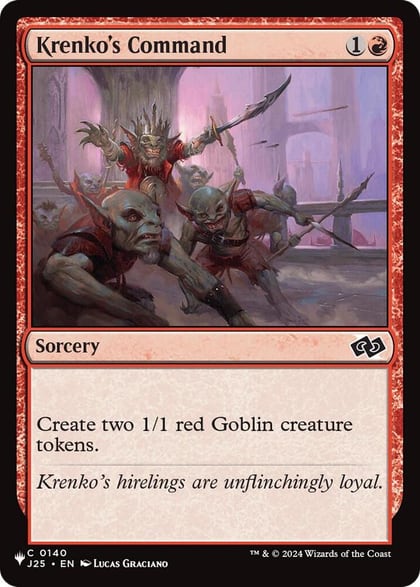 Krenko's Command (J25), The List Reprints 140