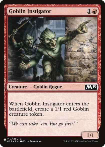 Goblin Instigator, The List Reprints 142/280