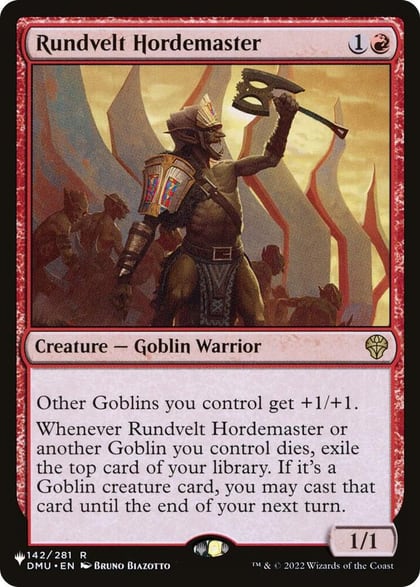 Rundvelt Hordemaster, The List Reprints 142