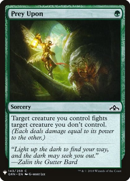 Prey Upon, The List Reprints 143