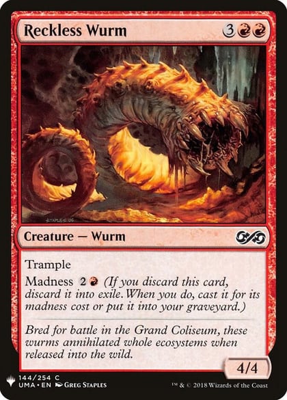 Reckless Wurm, The List Reprints 144