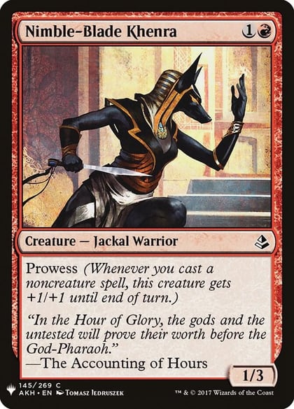Nimble-Blade Khenra, The List Reprints 145