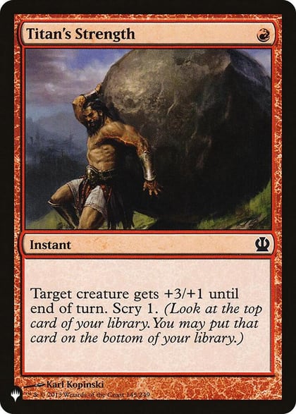 Titan's Strength, The List Reprints 145/249