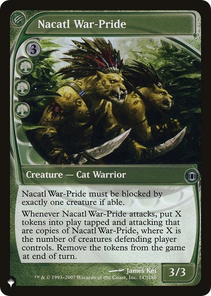 Nacatl War-Pride, The List Reprints 147/180