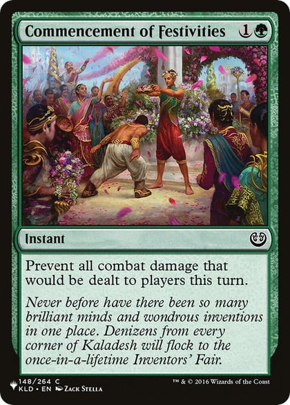 Commencement of Festivities, The List Reprints 148/264