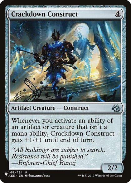 Crackdown Construct, The List Reprints 148/184