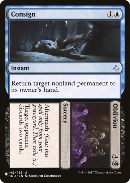 Consign // Oblivion, The List Reprints 149/199