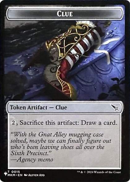 Clue // Copy Double-Sided Token, The List Reprints 15 // 1