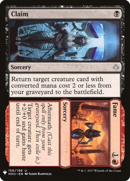 Claim // Fame, The List Reprints 150
