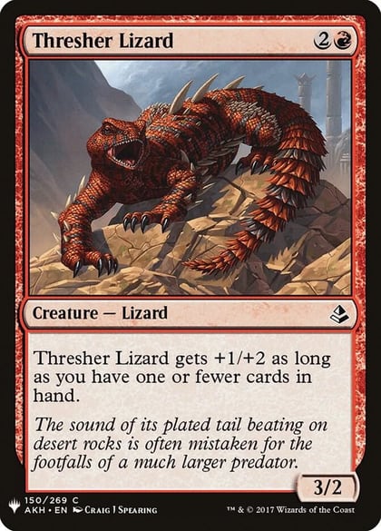 Thresher Lizard, The List Reprints 150