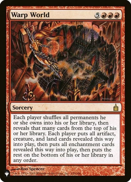 Warp World, The List Reprints 150/306