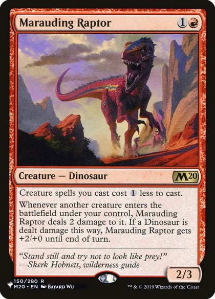 Marauding Raptor, The List Reprints 150/280