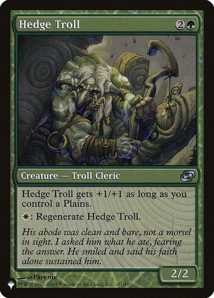 Hedge Troll, The List Reprints 151/165