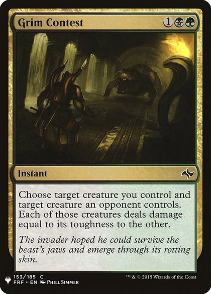 Grim Contest, The List Reprints 153