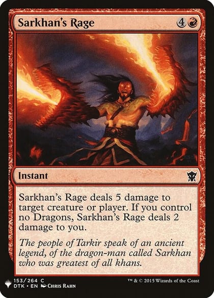 Sarkhan's Rage, The List Reprints 153