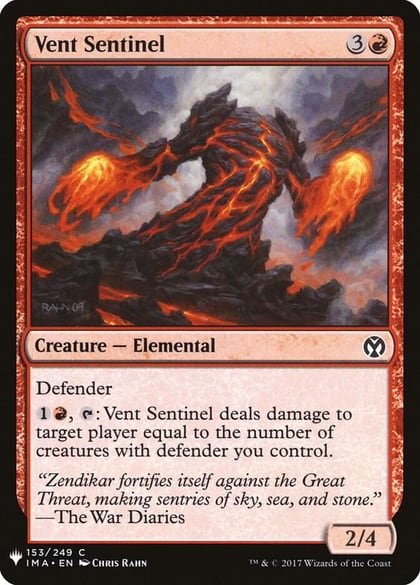 Vent Sentinel, The List Reprints 153