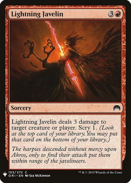 Lightning Javelin, The List Reprints 153