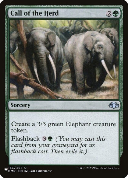 Call of the Herd, The List Reprints 153/261
