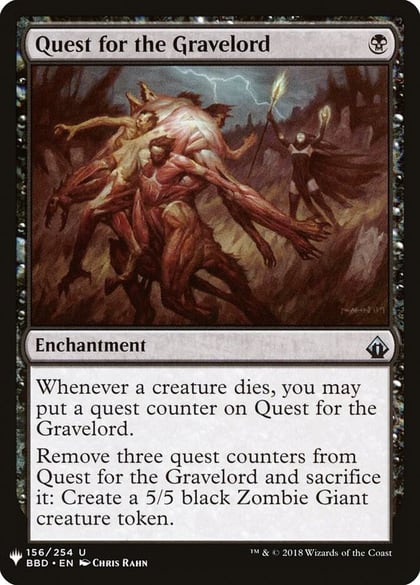 Quest for the Gravelord, The List Reprints 156