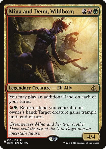 Mina and Denn, Wildborn, The List Reprints 156/184