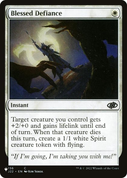 Blessed Defiance, The List Reprints 156/051