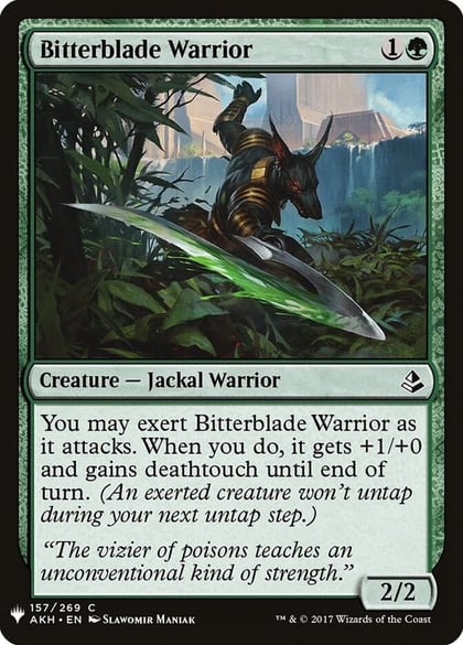 Bitterblade Warrior, The List Reprints 157
