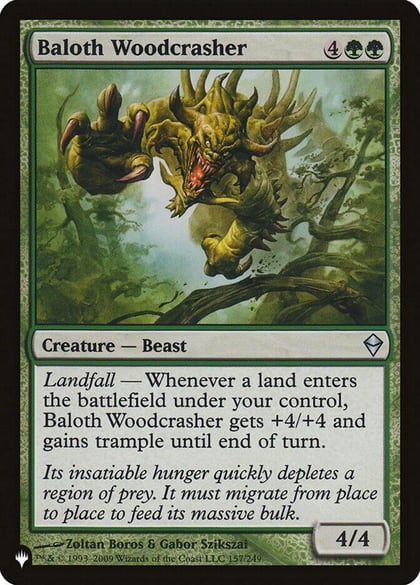 Baloth Woodcrasher, The List Reprints 157/249