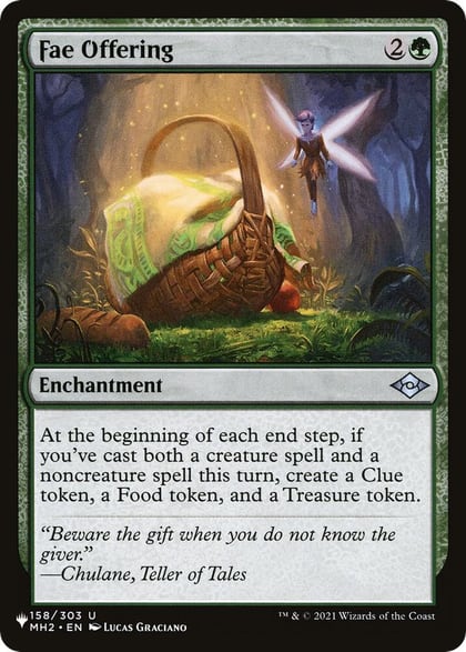 Fae Offering, The List Reprints 158/303