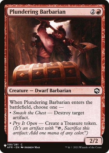 Plundering Barbarian, The List Reprints 158/281
