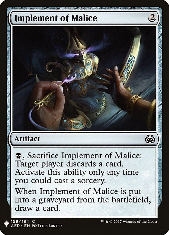 Implement of Malice, The List Reprints 159